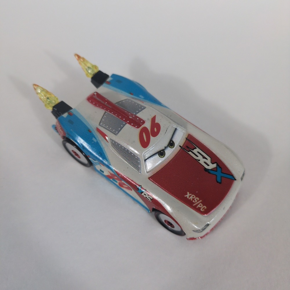 Disney Pixar Cars Mattel XRS Rocket Racing Paul Conrev Bumper Save 90 Toy Car